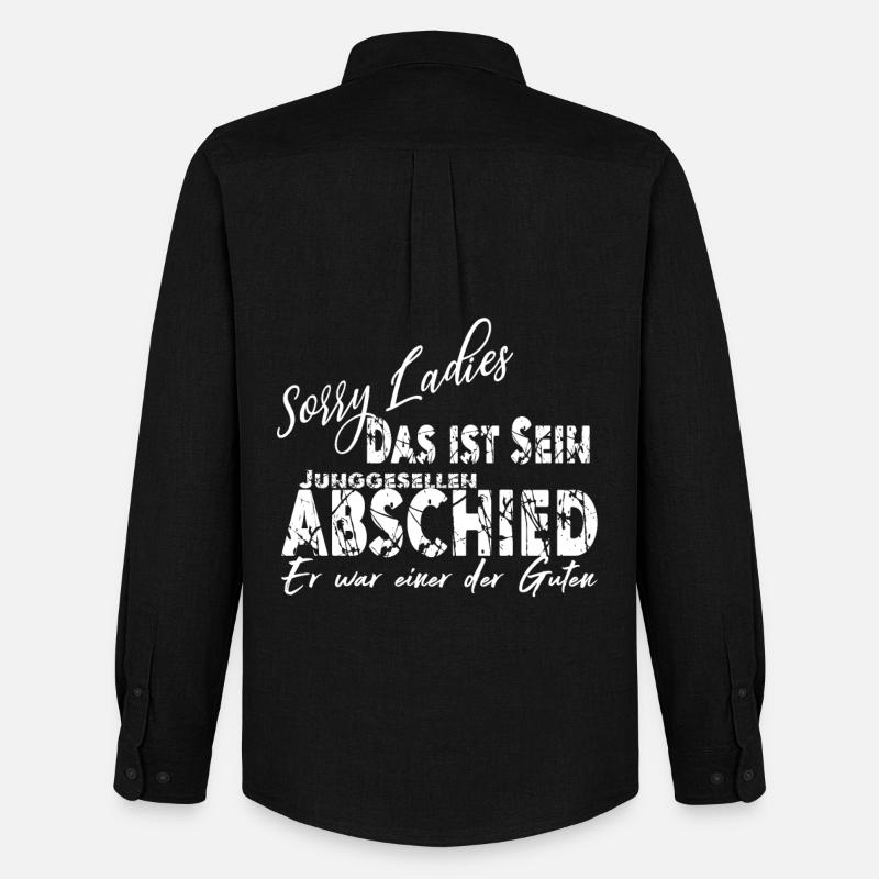 Junggessellenabschied Maenner Geschenk - Männer Oxford Hemd von Stanley/Stella - Schwarz