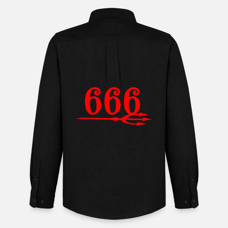 666 Devils Trident - Men's Oxford Shirt by Stanley/Stella - black