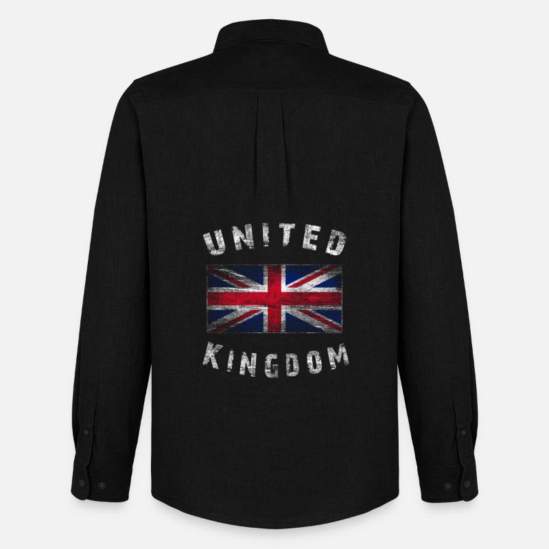 Union Jack - United Kingdom - Männer Oxford Hemd von Stanley/Stella - Schwarz