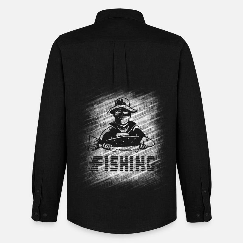 Fishing - Männer Oxford Hemd von Stanley/Stella - Schwarz