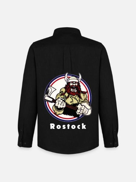 Rostocker Wikinger - Männer Oxford Hemd von Stanley/Stella - Schwarz
