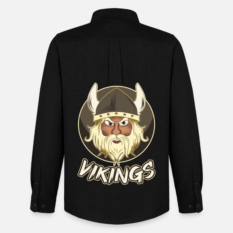 Vikings - Männer Oxford Hemd von Stanley/Stella - Schwarz