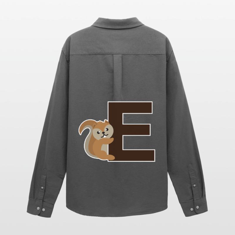 Ein E wie das Eichhörnchen das an dem E hängt Männer Oxford Hemd von Stanley/Stella