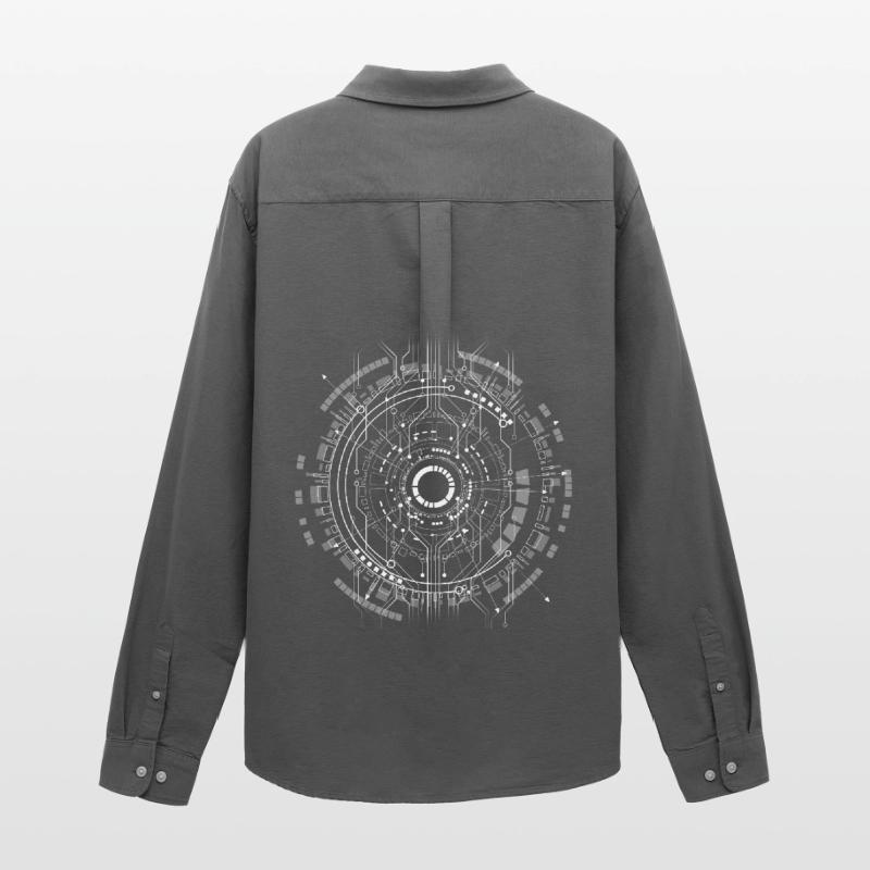 ordinateur c-base étoile space cpu nerd pc coder star Chemise Oxford homme Stanley/Stella