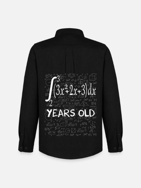 Funny Math Geek Integral Calculus 27th Birthday 27 - Men's Oxford Shirt by Stanley/Stella - black