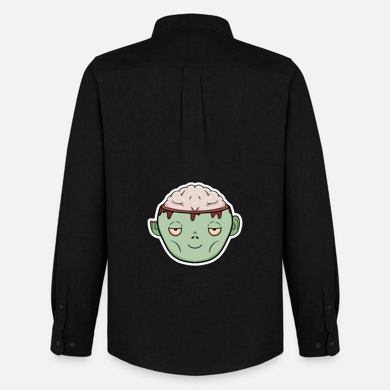 Zombie Brain in a Mug - Men's Oxford Shirt by Stanley/Stella - black