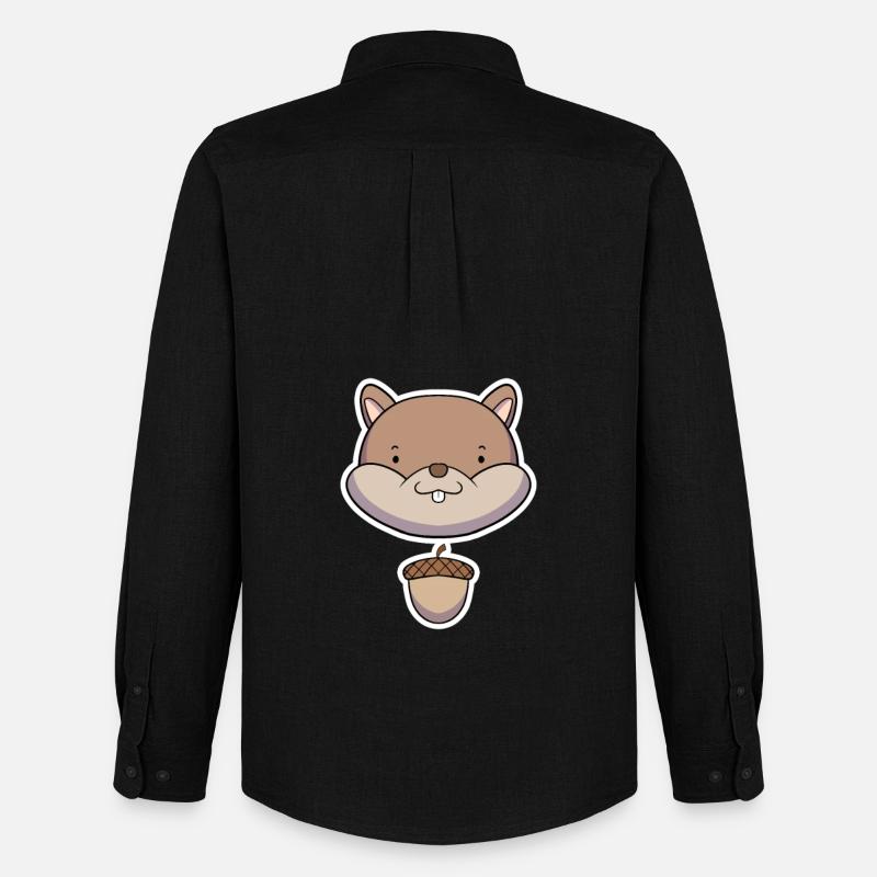Eichhörnchen - Männer Oxford Hemd von Stanley/Stella - Schwarz