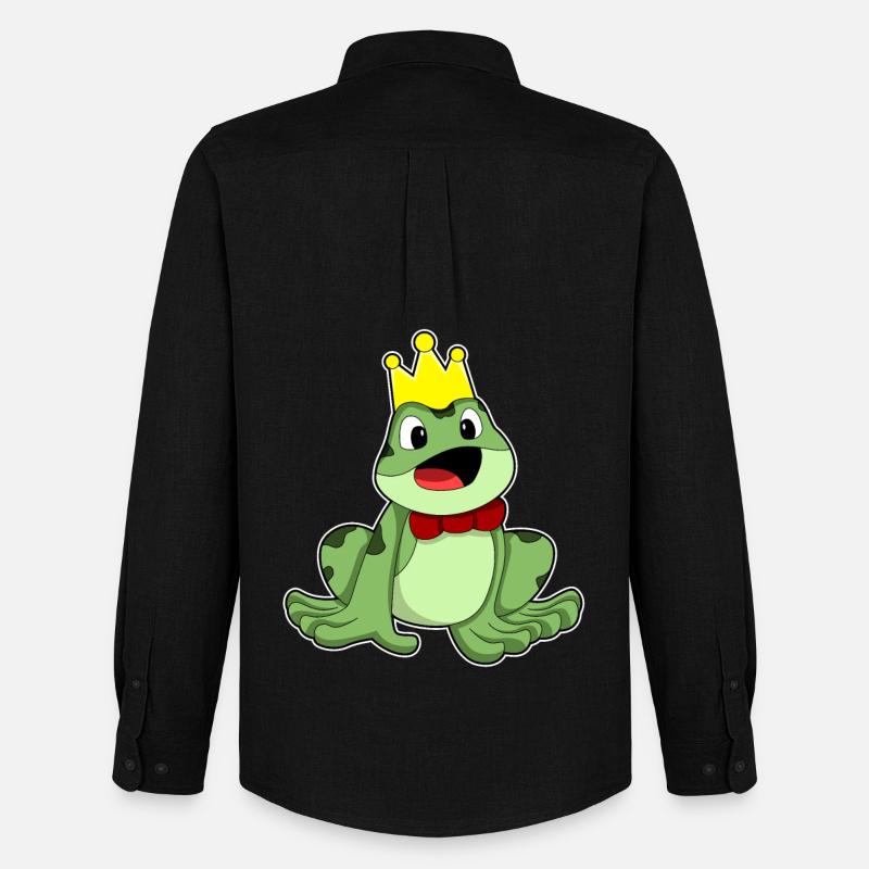 Frosch Krone - Männer Oxford Hemd von Stanley/Stella - Schwarz