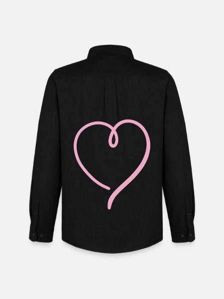 Coeur - Chemise Oxford homme Stanley/Stella - noir