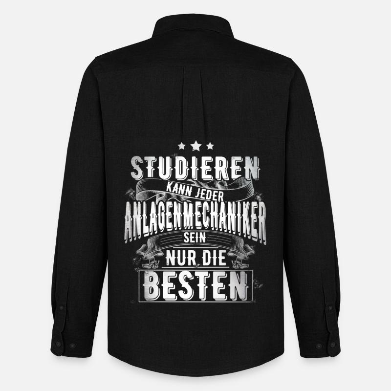 Anlagenmechaniker - Männer Oxford Hemd von Stanley/Stella - Schwarz