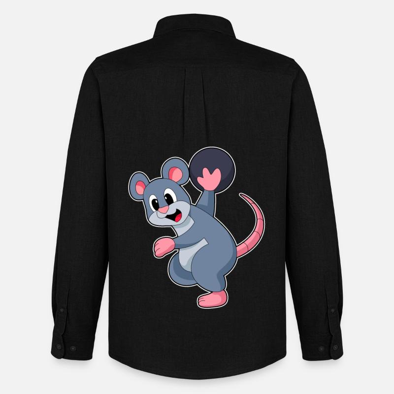 Ratte Bowling Bowlingkugel - Männer Oxford Hemd von Stanley/Stella - Schwarz