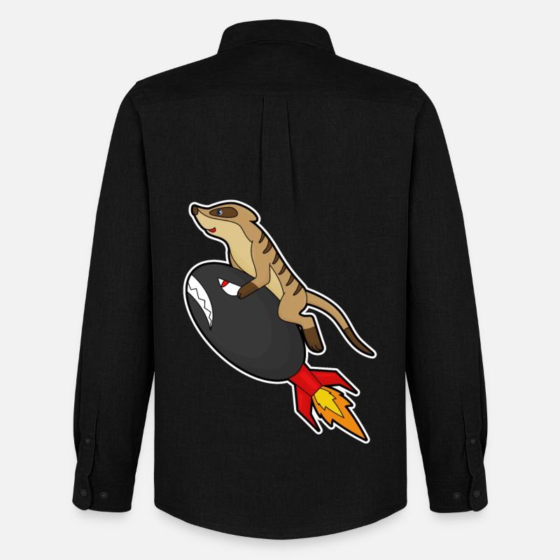 Erdmännchen Rakete - Männer Oxford Hemd von Stanley/Stella - Schwarz