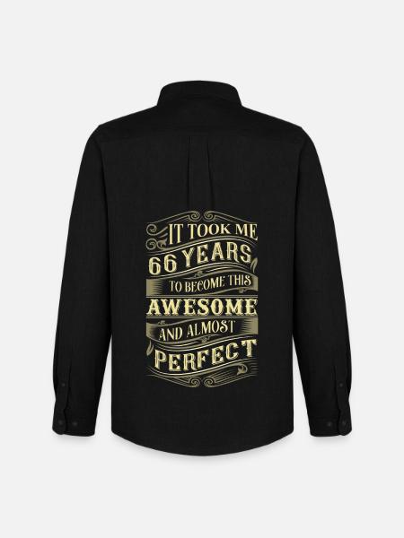 66e anniversaire - Chemise Oxford homme Stanley/Stella - noir