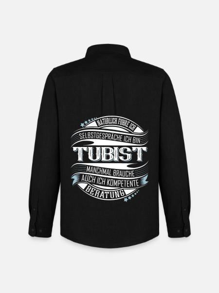Tubist - Männer Oxford Hemd von Stanley/Stella - Schwarz