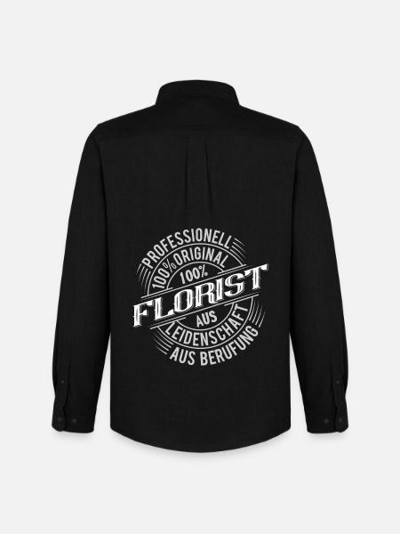 Florist - Männer Oxford Hemd von Stanley/Stella - Schwarz