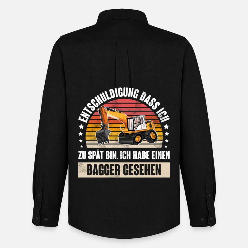 Bagger - Männer Oxford Hemd von Stanley/Stella - Schwarz