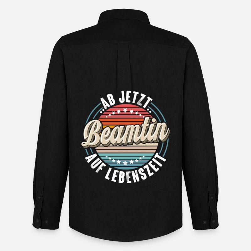 Beamtin - Männer Oxford Hemd von Stanley/Stella - Schwarz