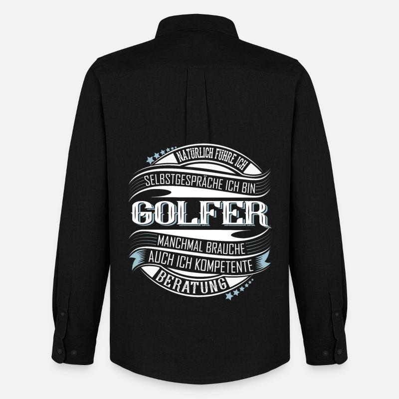 Golfer Golf - Männer Oxford Hemd von Stanley/Stella - Schwarz
