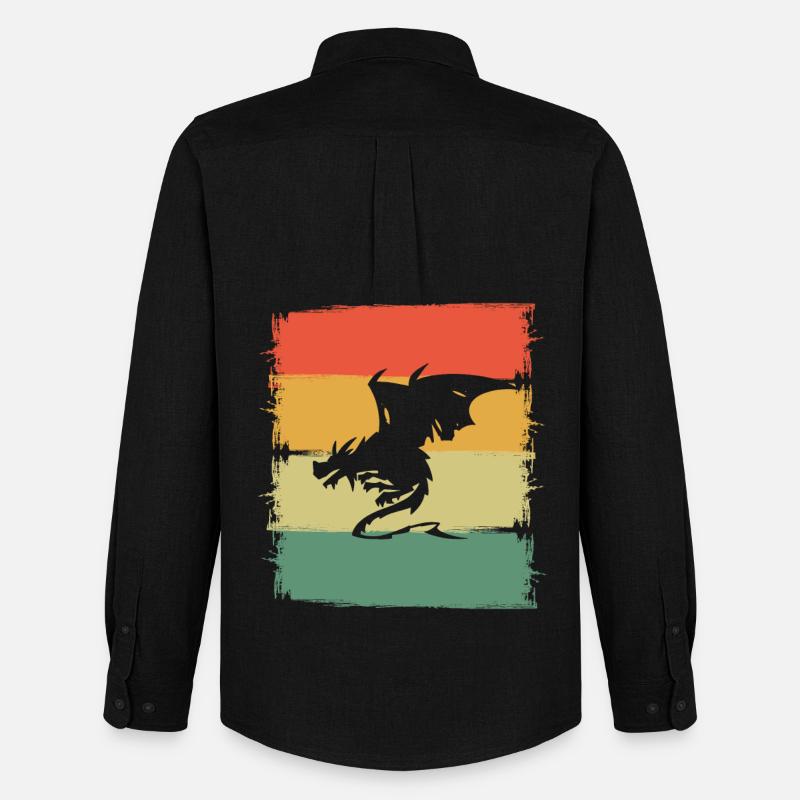 Drache Drachen - Männer Oxford Hemd von Stanley/Stella - Schwarz