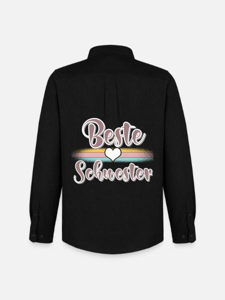 Beste Schwester - Männer Oxford Hemd von Stanley/Stella - Schwarz