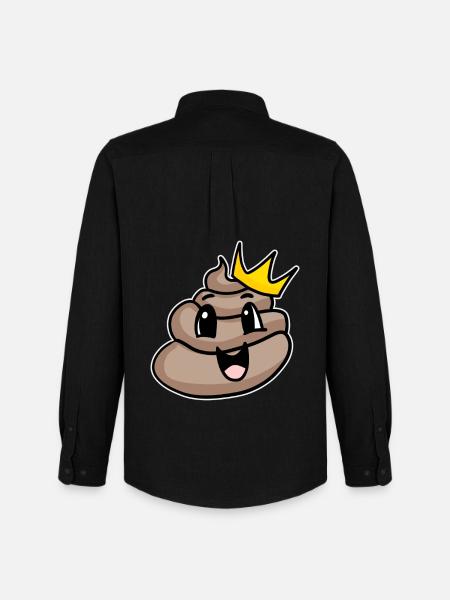 Poop King - Men's Oxford Shirt by Stanley/Stella - black