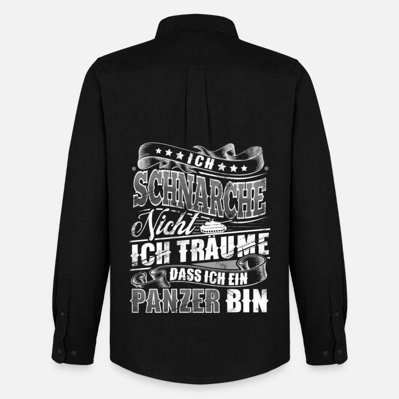 Panzer - Männer Oxford Hemd von Stanley/Stella - Schwarz