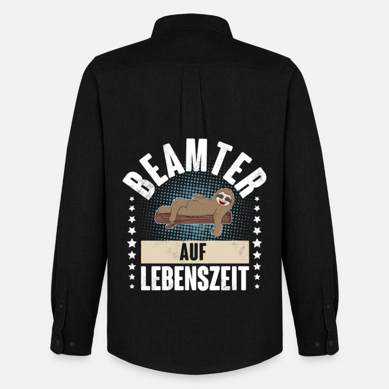Beamter auf Lebenszeit - Männer Oxford Hemd von Stanley/Stella - Schwarz