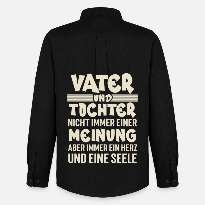 Vater Und Tochter - Männer Oxford Hemd von Stanley/Stella - Schwarz
