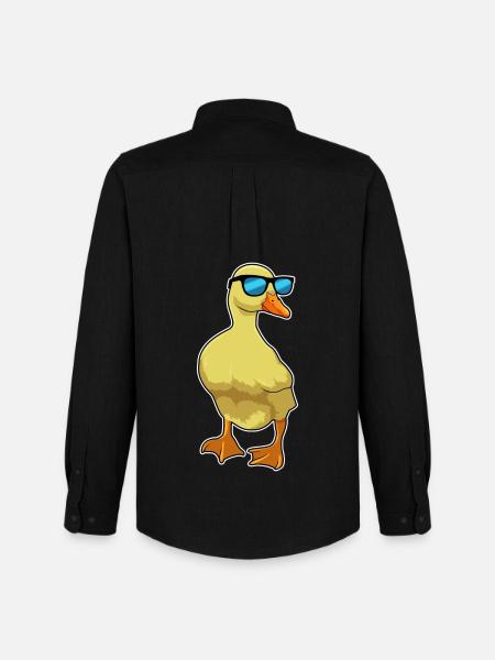 Ente Sonnenbrille - Männer Oxford Hemd von Stanley/Stella - Schwarz