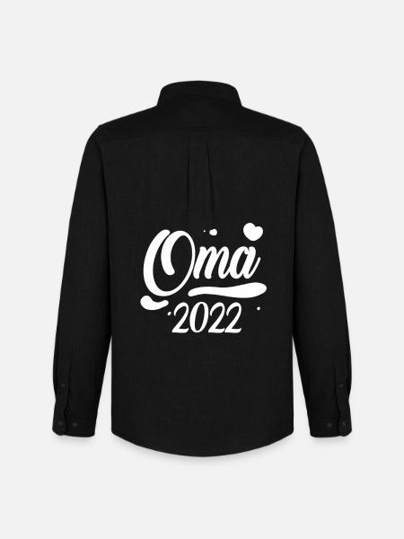 Oma 2022 - Männer Oxford Hemd von Stanley/Stella - Schwarz