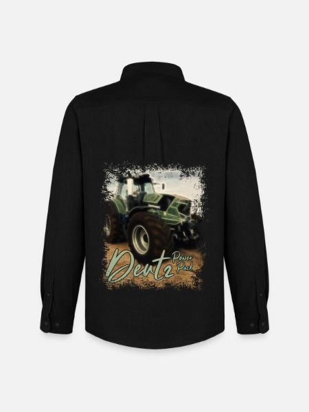 Deutz Traktor Kraftpaket - Traktor Power Pack - Oxfordskjorte herre Stanley/Stella - sort