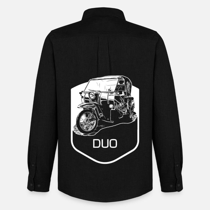 Krause Duo - Männer Oxford Hemd von Stanley/Stella - Schwarz