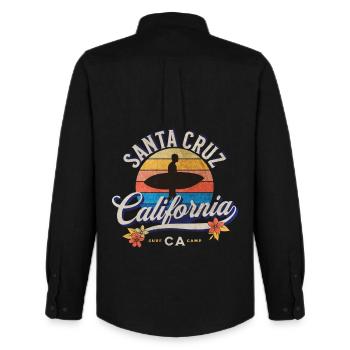 Californie Santa Cruz Surfing Retro Sunset - Chemise Oxford homme Stanley/Stella - noir - Dos - AI Model Male 185 dark (185cm)