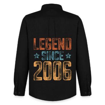 2006 Birth Year 18th Birthday - Men's Oxford Shirt by Stanley/Stella - black - Back - AI Model Male 185 dark (185cm)