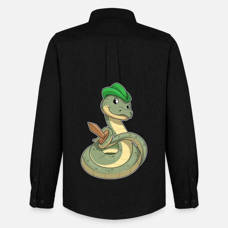 Serpent avec épée - Chemise Oxford homme Stanley/Stella - noir