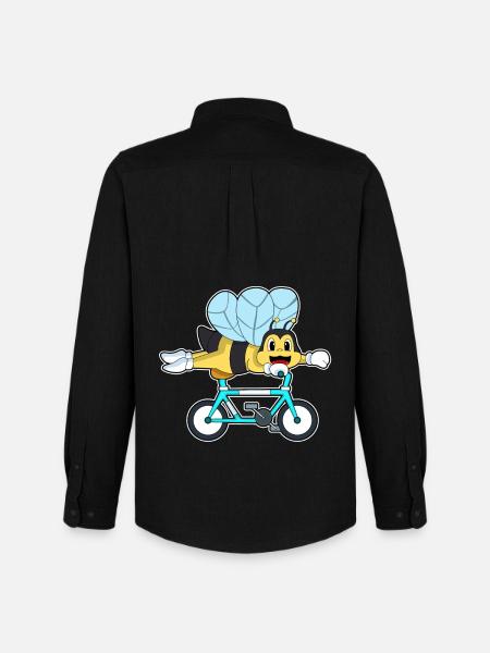 Bee Bicycle - Men's Oxford Shirt by Stanley/Stella - black