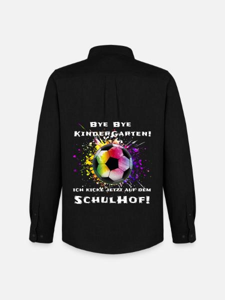 Fußball Schulanfang Geschenk - Männer Oxford Hemd von Stanley/Stella - Schwarz