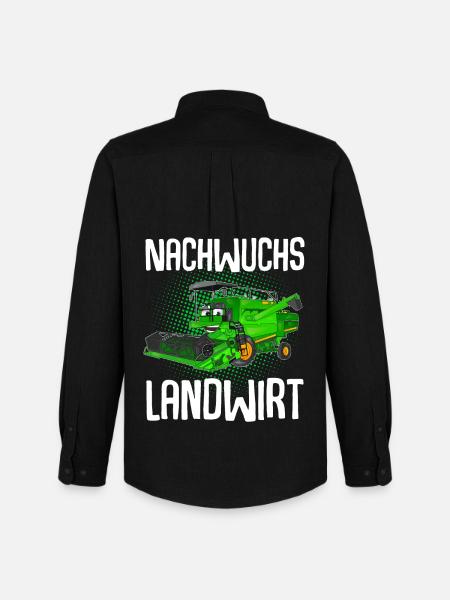 Nachwuchs Landwirt - Männer Oxford Hemd von Stanley/Stella - Schwarz
