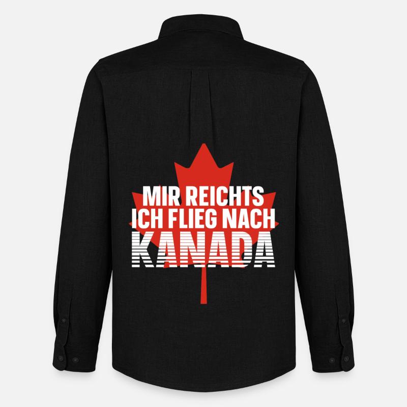 Kanada - Männer Oxford Hemd von Stanley/Stella - Schwarz