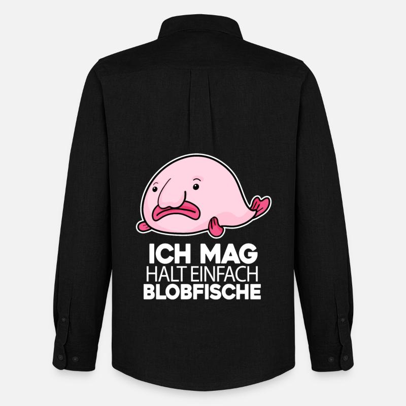 Blobfisch - Männer Oxford Hemd von Stanley/Stella - Schwarz