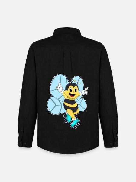 Bee Roller Skating Roller Skates - Men's Oxford Shirt by Stanley/Stella - black