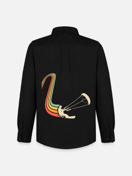 Kitesurfen Kitesurf Kitesurfer Kiteboard - Men's Oxford Shirt by Stanley/Stella - black