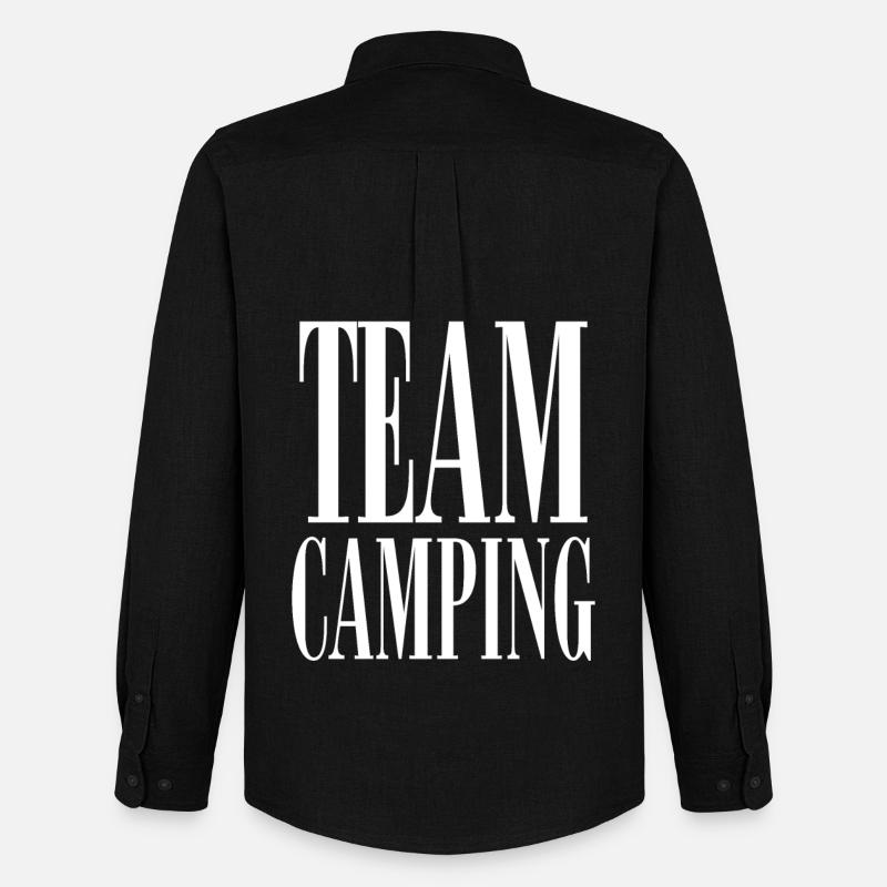 Camping Team Campen Camper - Männer Oxford Hemd von Stanley/Stella - Schwarz
