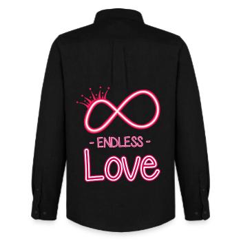 ewige liebe Symbol - Männer Oxford Hemd von Stanley/Stella - Schwarz - Hinten - AI Model Male 185 dark (185cm)