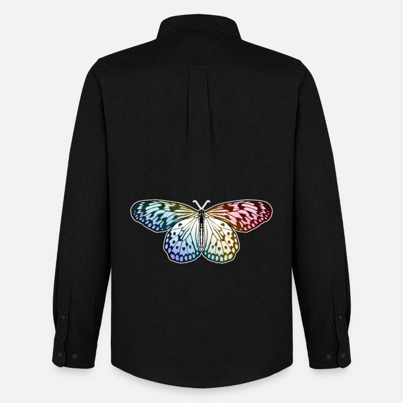 Schmetterling Regenbogen - Männer Oxford Hemd von Stanley/Stella - Schwarz