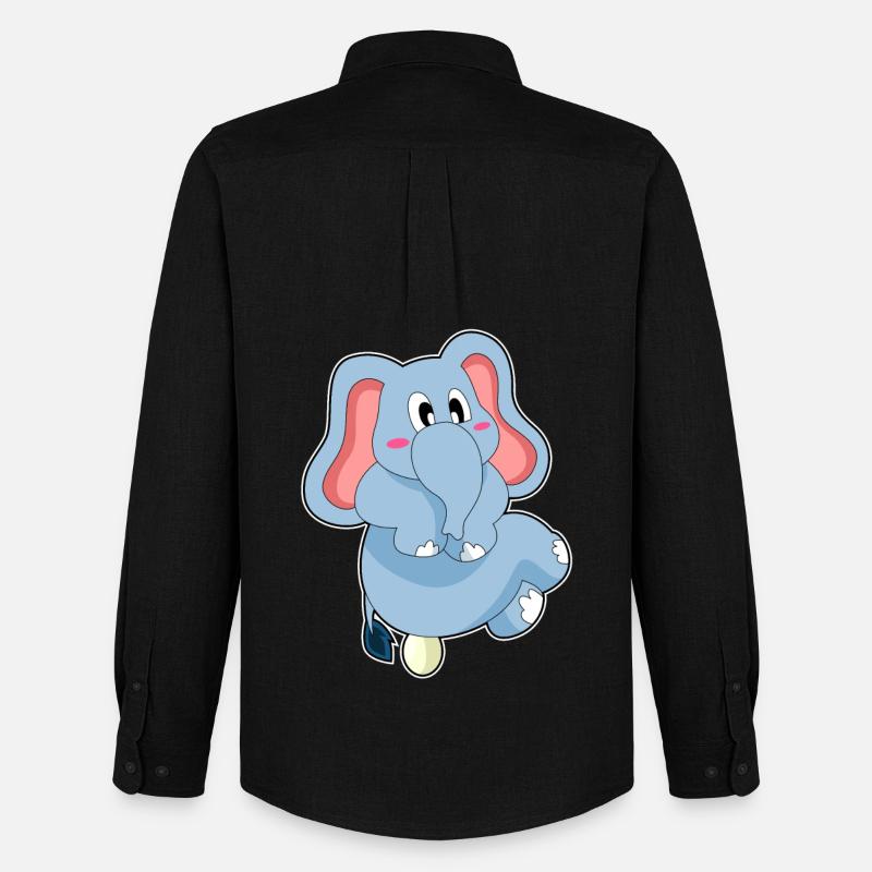 Elefant Ei - Männer Oxford Hemd von Stanley/Stella - Schwarz