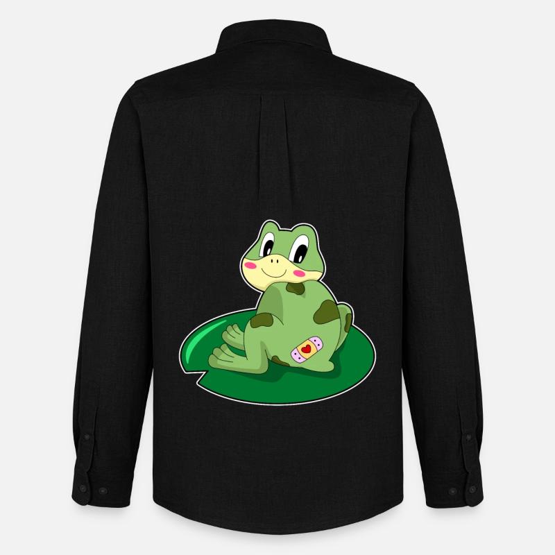 Frosch Pflaster - Männer Oxford Hemd von Stanley/Stella - Schwarz