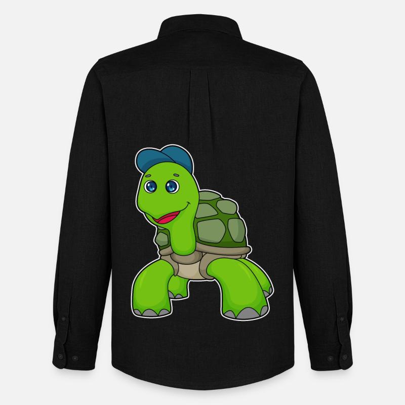 Schildkröte Cap - Männer Oxford Hemd von Stanley/Stella - Schwarz