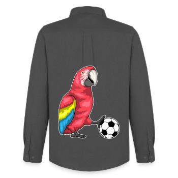 Parrot Football Player Football - Chemise Oxford homme Stanley/Stella - charbon - Dos - AI Model Male 185 dark (185cm)