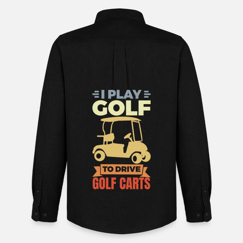 Ich liebe Golf Carts - Männer Oxford Hemd von Stanley/Stella - Schwarz